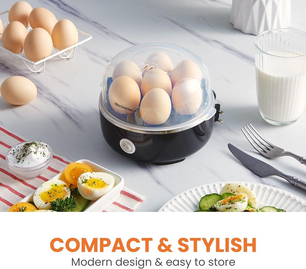EGC115B Easy Egg Cooker Electric 7-Egg Capacity, Soft, Medium, Hard-Boiled Egg C