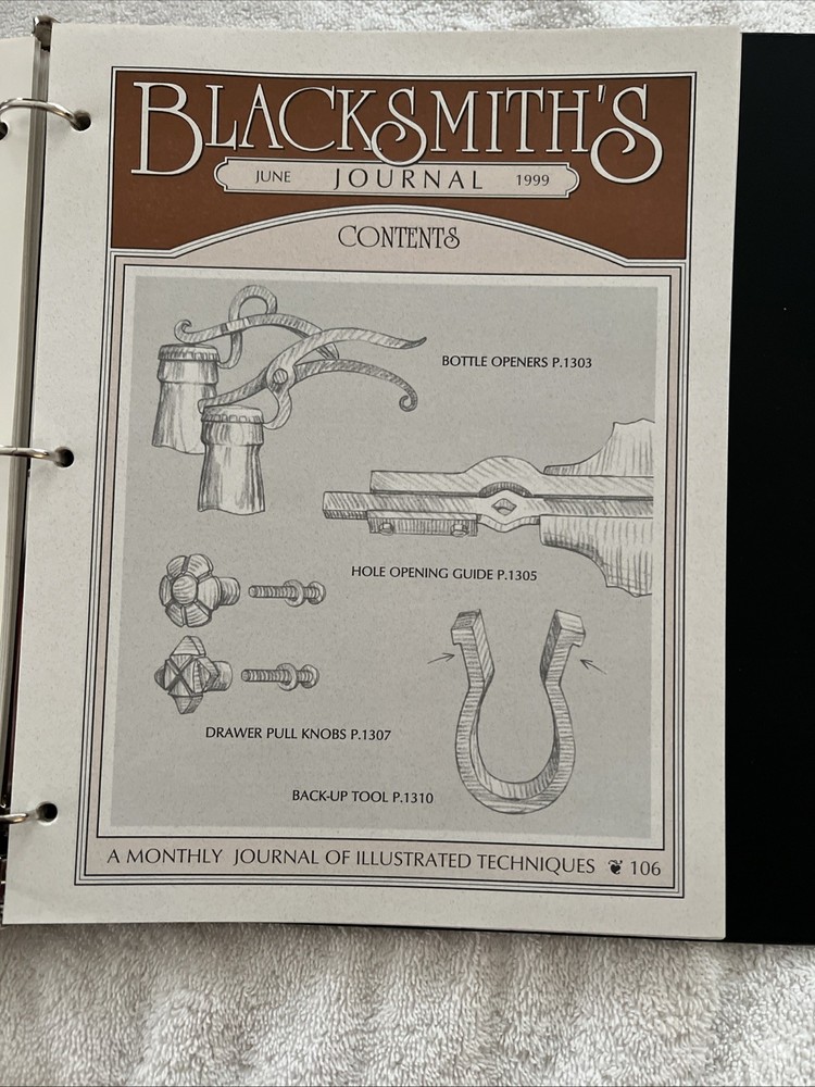 Blacksmith's Journal 1999 Complete Year Illustrated Techniques Set