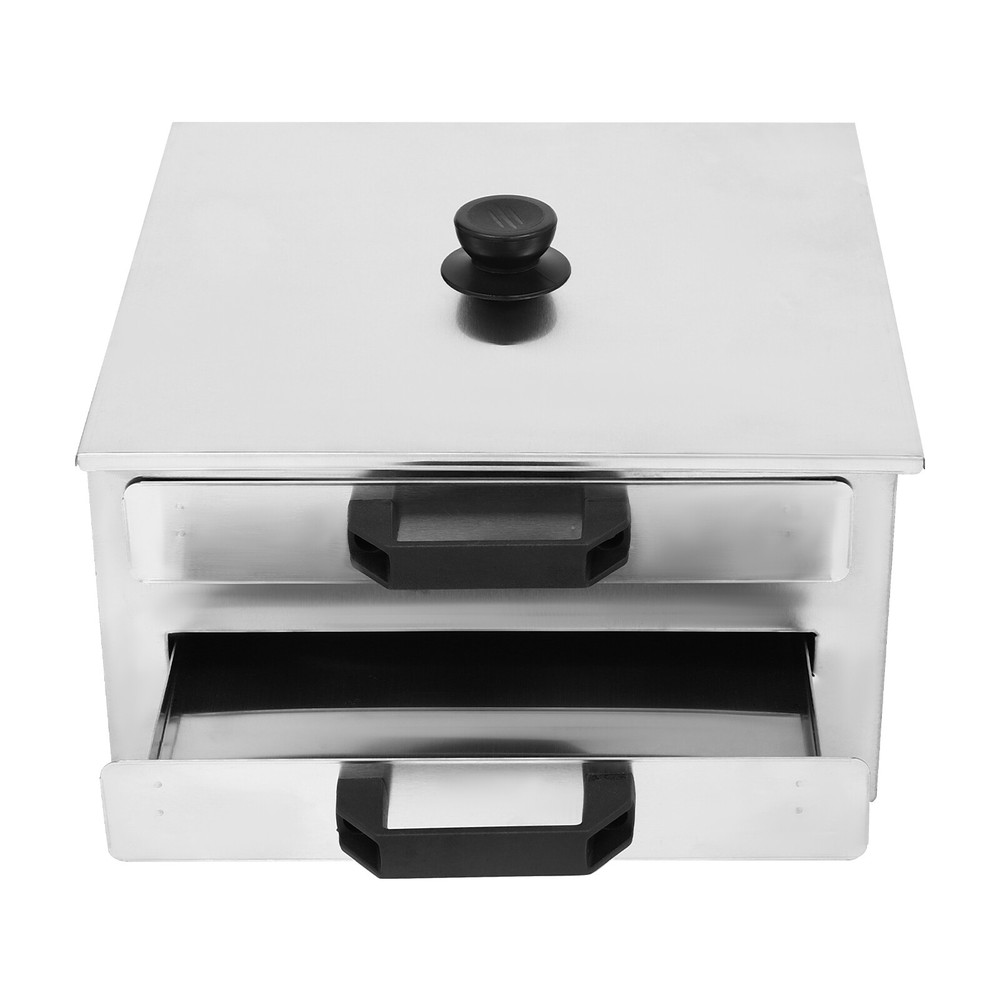 Double-tier Rice Noodle Rolls Machine Stainless Steel Manual W/scraper Kitchen