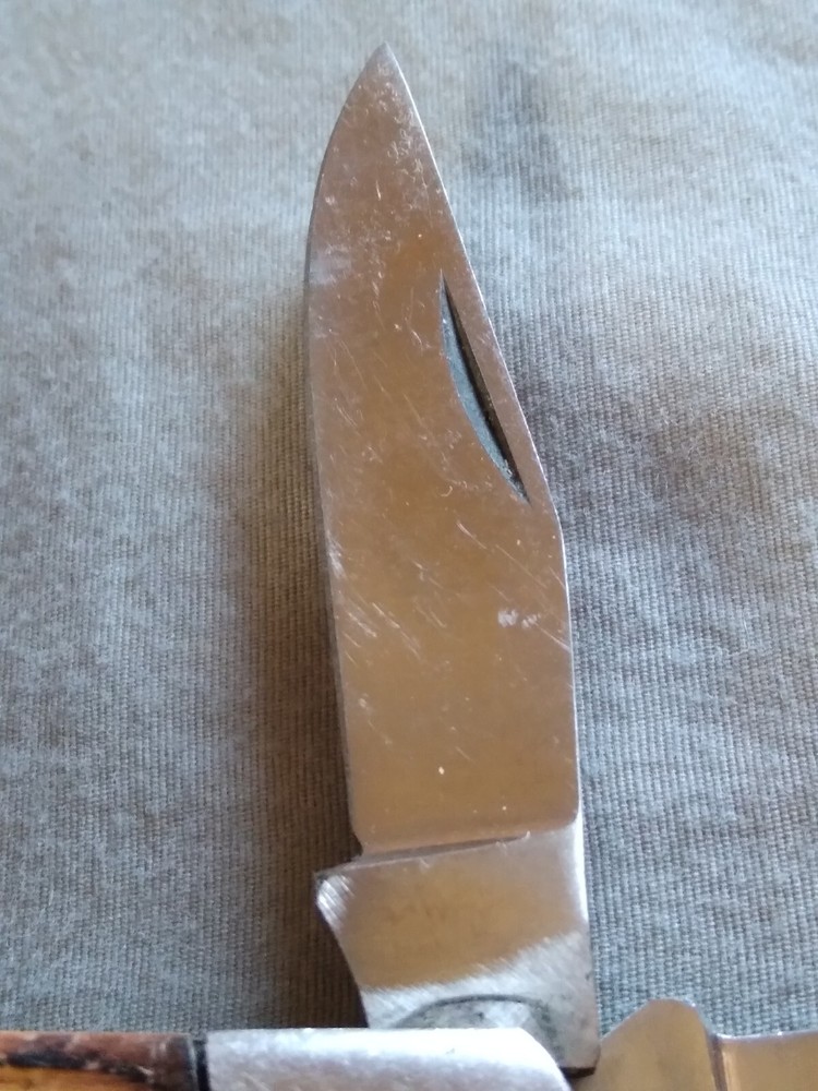 Vintage Pakistan Made Bone Handle Pocket Knife.