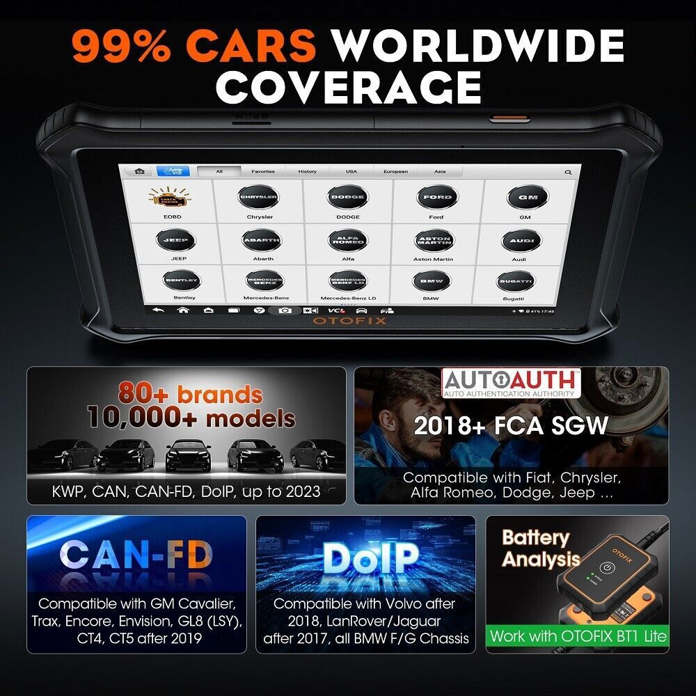 OTOFIX D1 Lite OBD2 Scanner Wireless Diagnostic Tool Full System Active Test