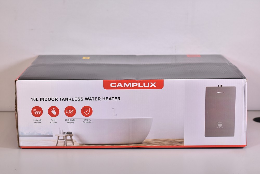 CAMPLUX 4.22 GMP Indoor 16L On Demand Tankless Water Heater in Grey