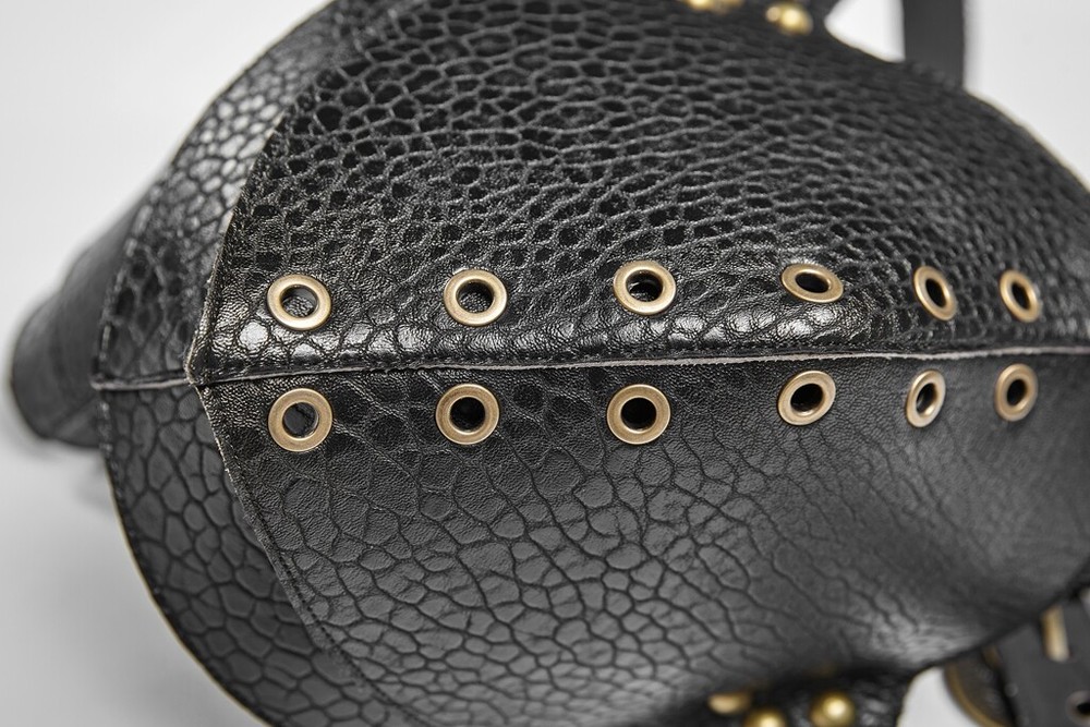 Man‘S Black Steampunk Thick Three-Dimensional Armor Oneshoulder Armor Accessory
