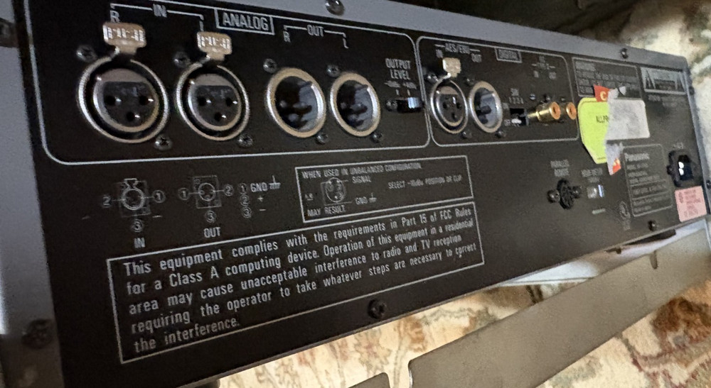 Panasonic SV-3800 & SV-3700 DAT Recorder w/ Rackmounts –Both from Studio