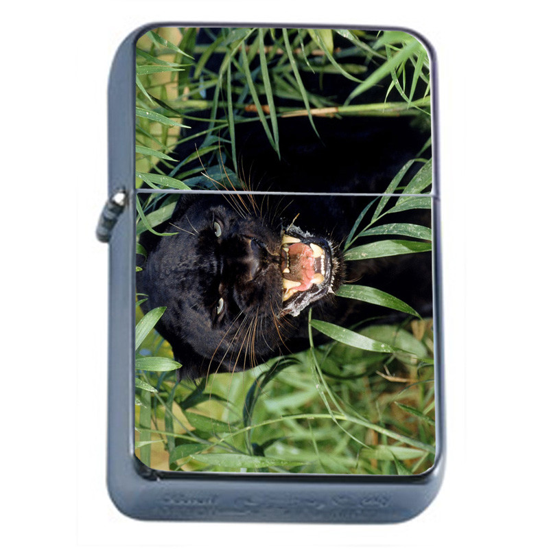 Black Panther D5 Flip Top Oil Lighter Wind Resistant