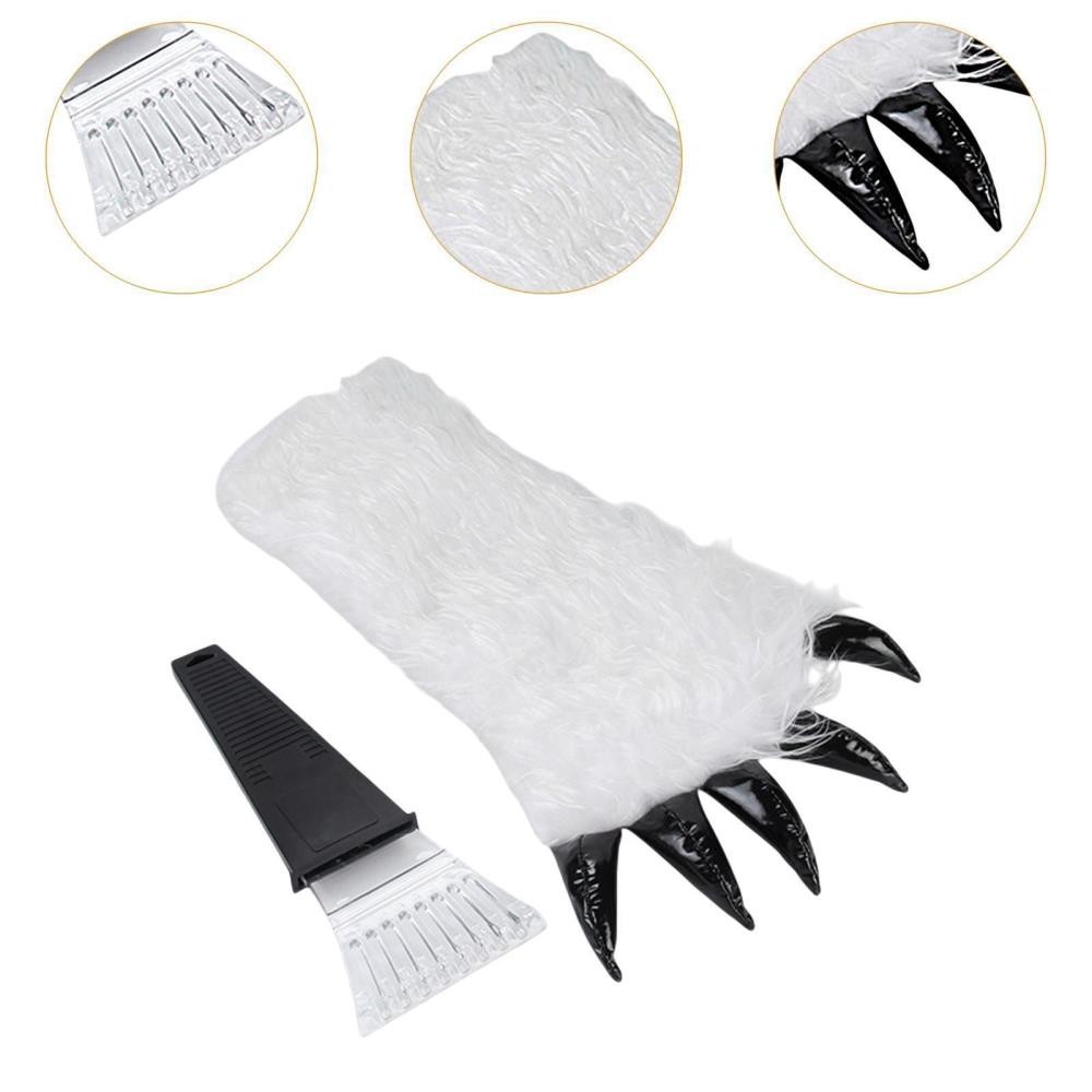 Ice Scraper with Glove Combines Mitten Ice Remover for Windshield Clear Snow ]