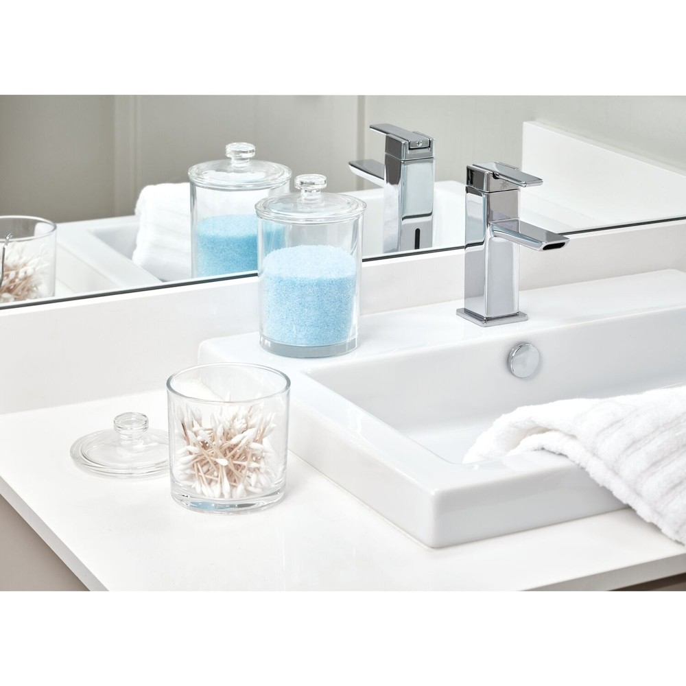 Clear Small Glass Apothecary Jar - Functional Vanity Storage Decor