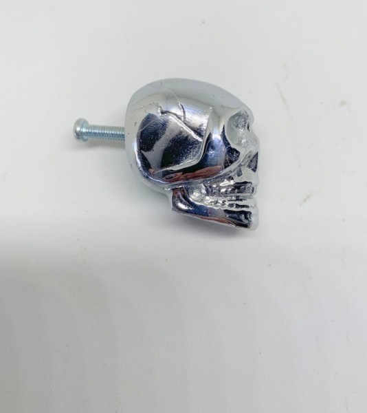 2 medium Skull hardware cabinet Drawer 1.1/2" Gothic Finger Pull Solid Brass