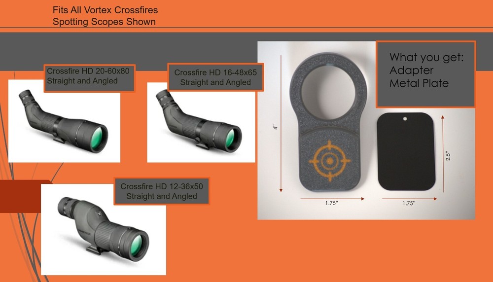 Magnetic Digiscope Adapter for Vortex crossfire Spotting Scope