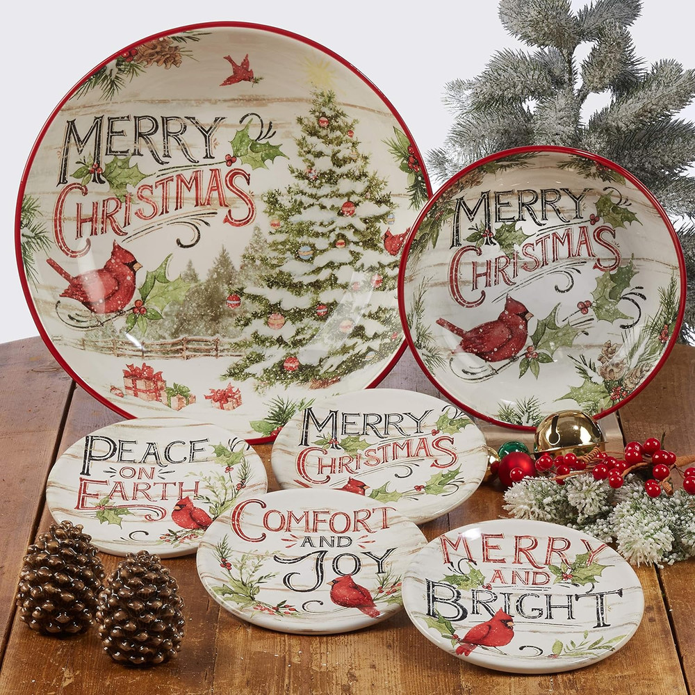 Evergreen Christmas Rectangular Platter