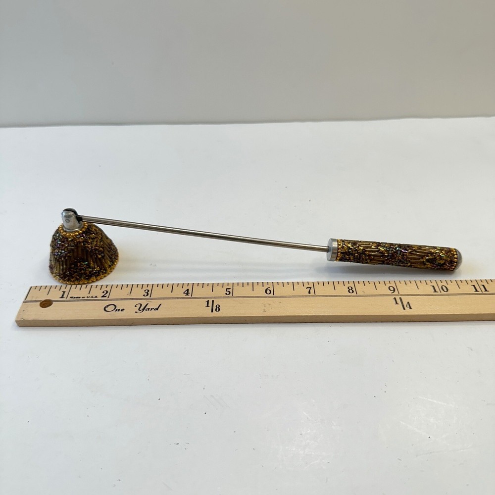 Beaded Candle Snuffer Long Handle Decorative Home Decor Accent