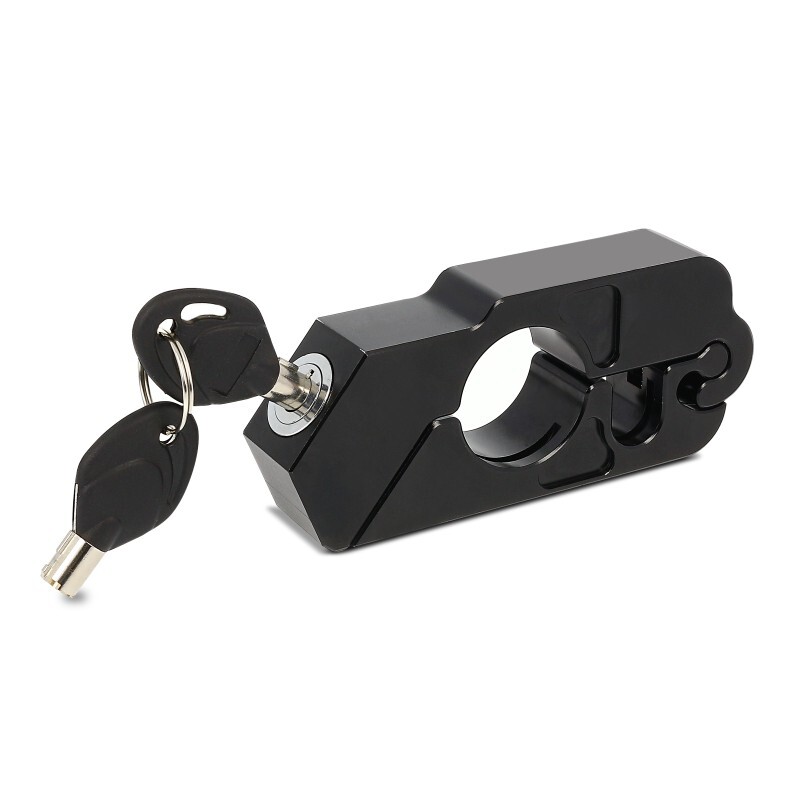 Motorcycle handlebar throttle grip lock PT22 security lock black