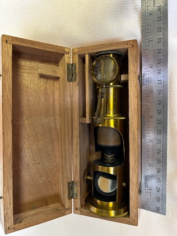 Antique Brass field microscope