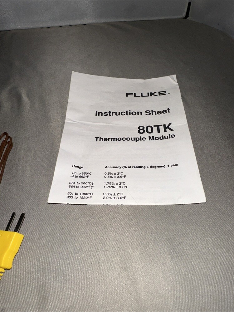 Fluke 80TK Thermocouple Module
