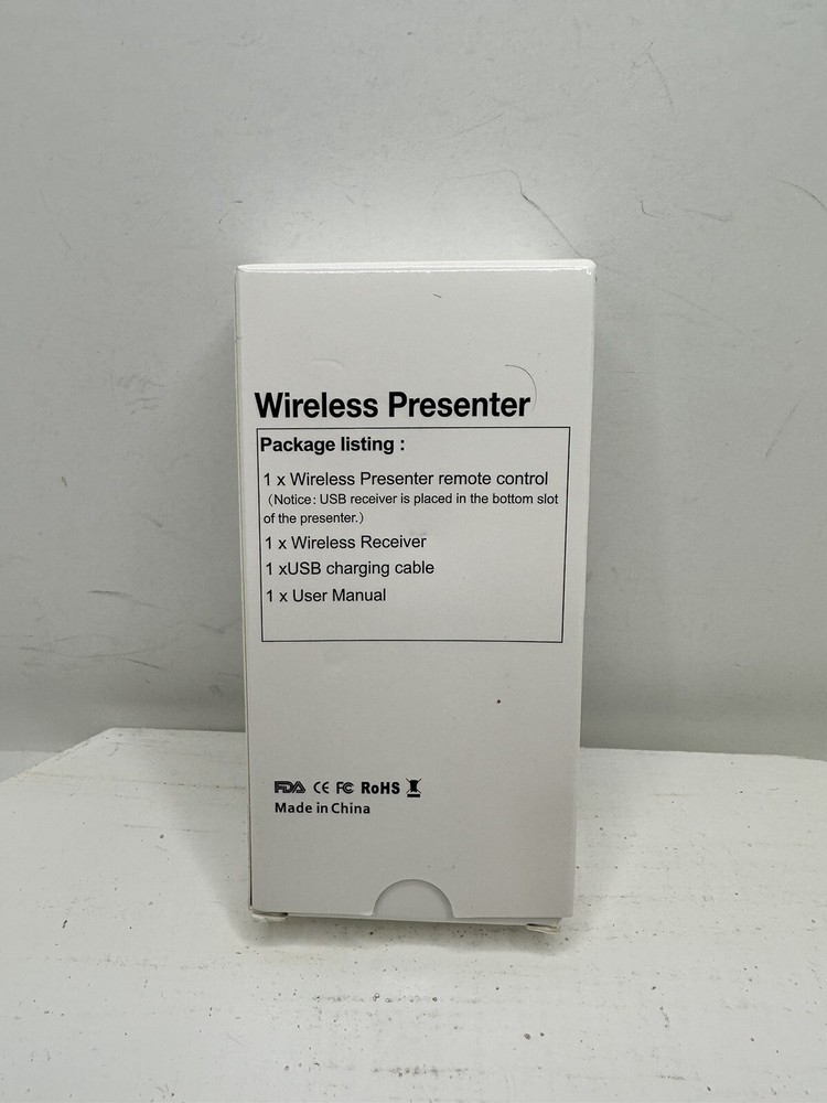 Wireless Presenter Model D100, 2.4 GHz With Laser Pointer 39’ FT Range