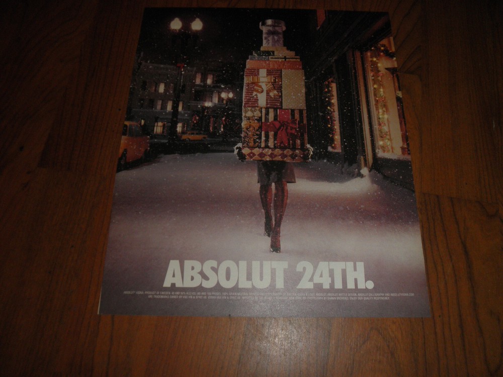 Vintage ABSOLUT 24TH.  AD-2000-Original Magazine Print
