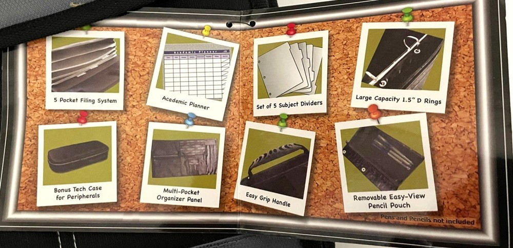 Tech Gear Mega Filled Binder - New with Tags