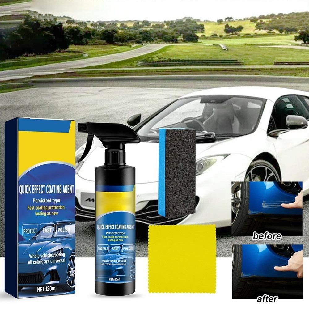 1PCS Car Coating Spray, 3 in 1 Multi-functional Quick 120 ml Effect S6I2
