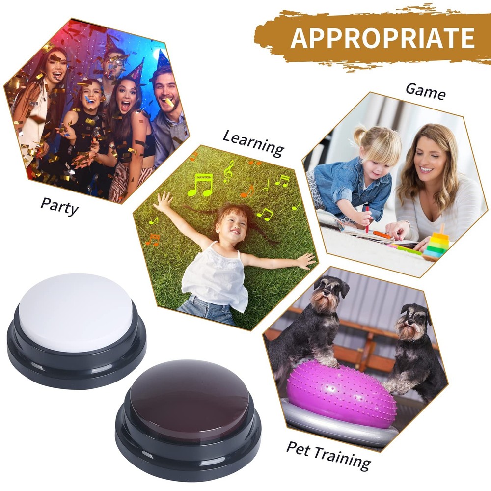 Voice Recording Button, 30 Second Record Button for Dog Pet Interactivity, Gi...