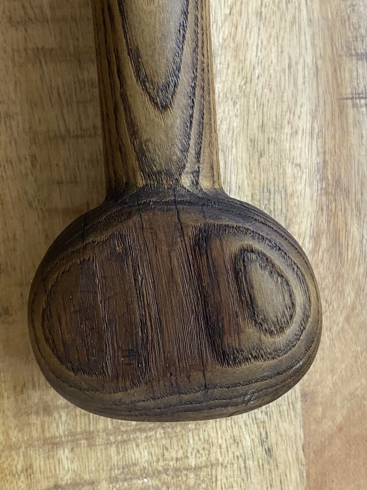 Vintage Maine Paddle Spud Long Handle Handled Bark Peeling Tool Barkspud