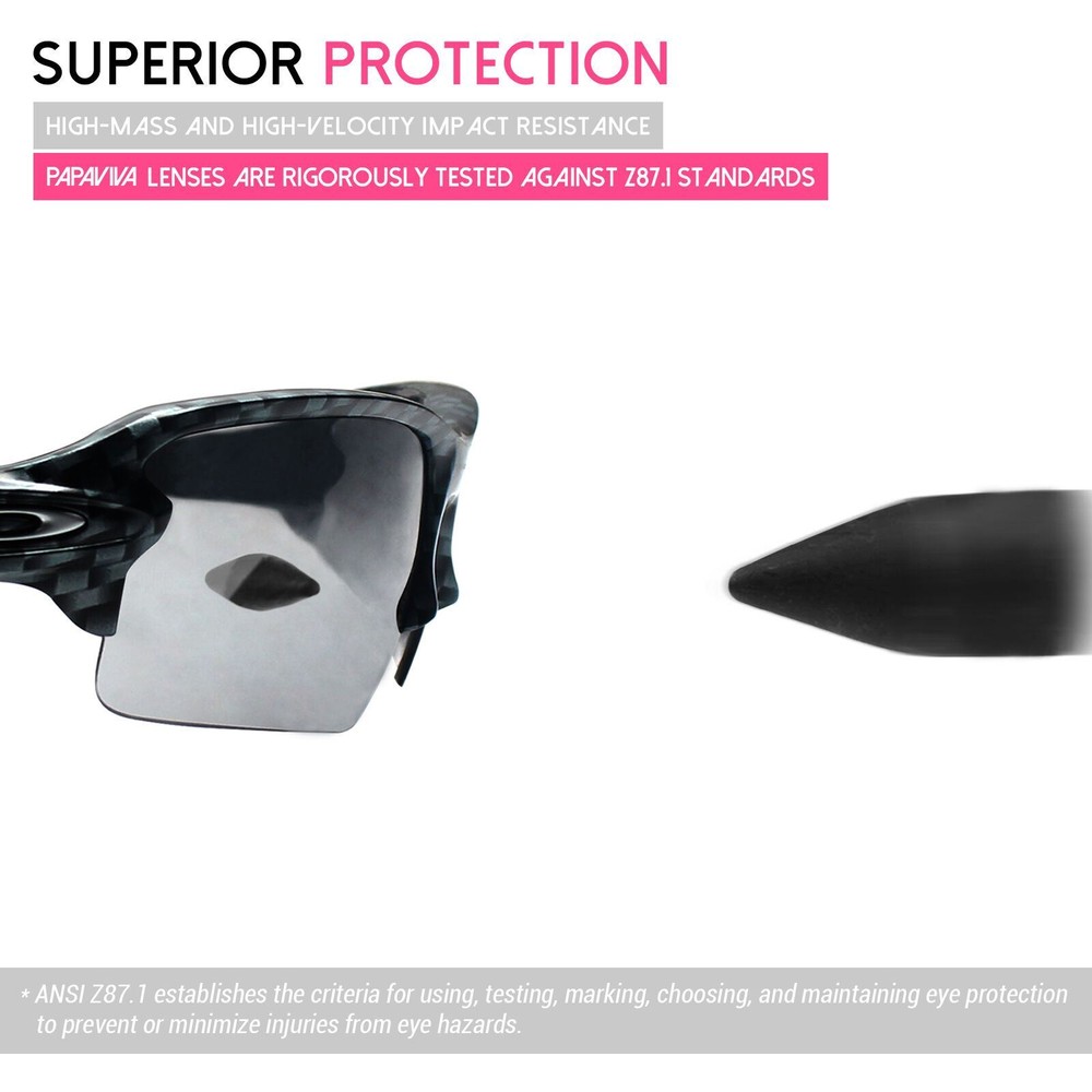 Lenslog Silver Chrome Polarized Replacement Lenses For-Oakley Batwolf OO9101