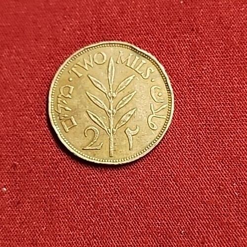 ANTIQUE PALESTINE Coin2 MILS 1945. ,MK6