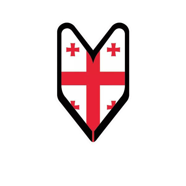 Georgian Driver Badge Sticker Decal