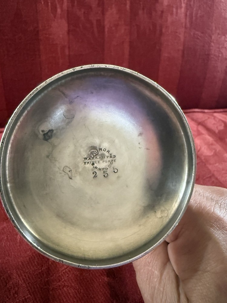 Vintage Silver Plated Loving Cup With A Glass Insert