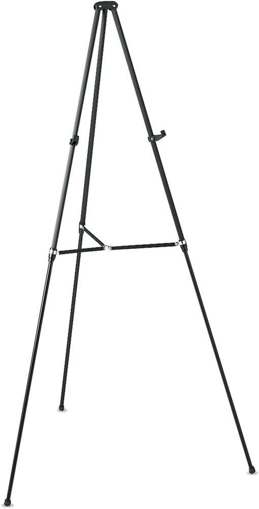 Quartet Easel, Aluminum, Lightweight, Telescoping, 66" Max. Height, Supports 25