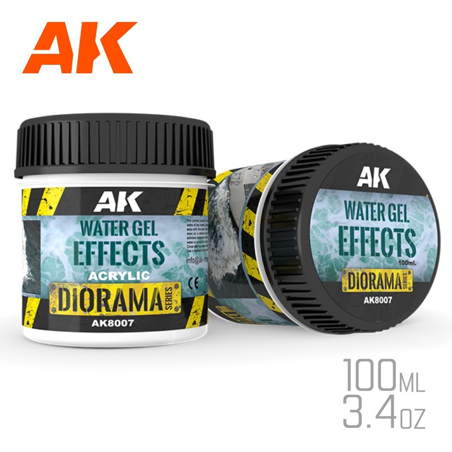 AK Interactive: WATER GEL EFFECTS - Acrylic Texture Effects FX - 100ml - AK8007