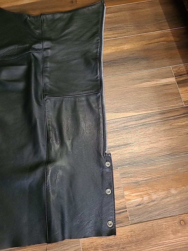 Unisex Black Motorcycle Chaps Sz. XS