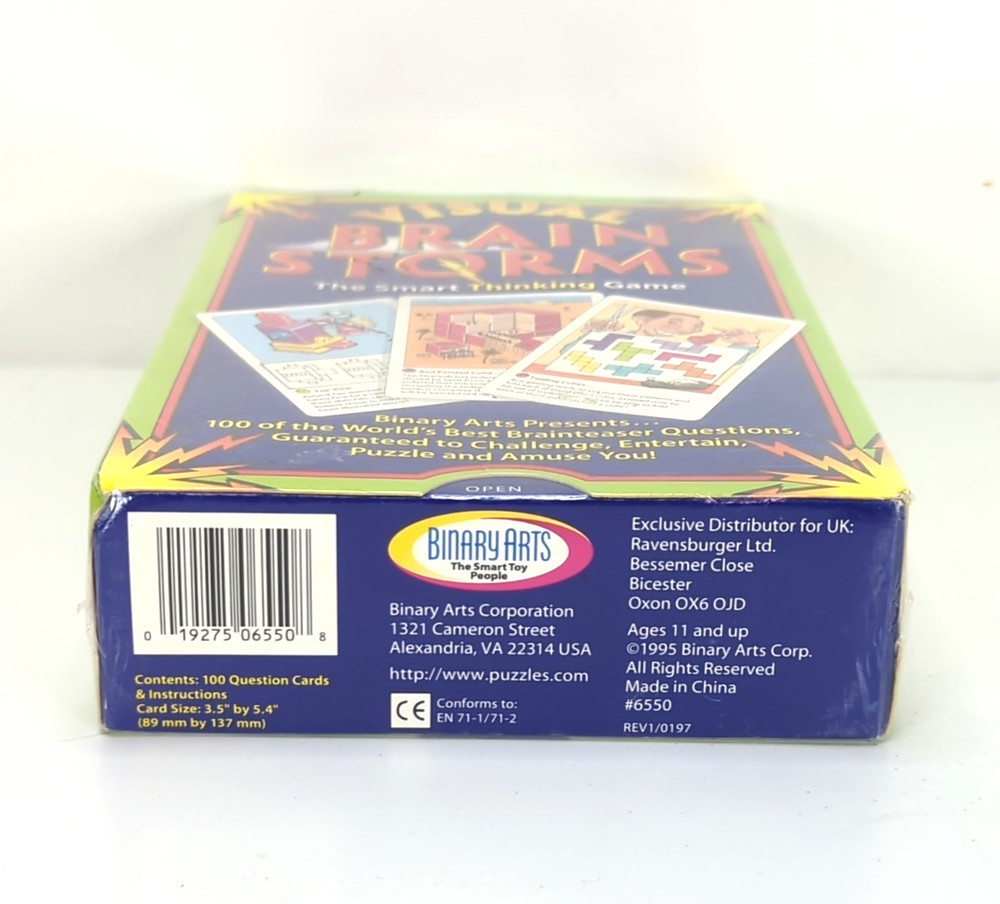 VNTG 1995 Binary Arts Visual Brain Storms The Smart Thinking Game New & Sealed