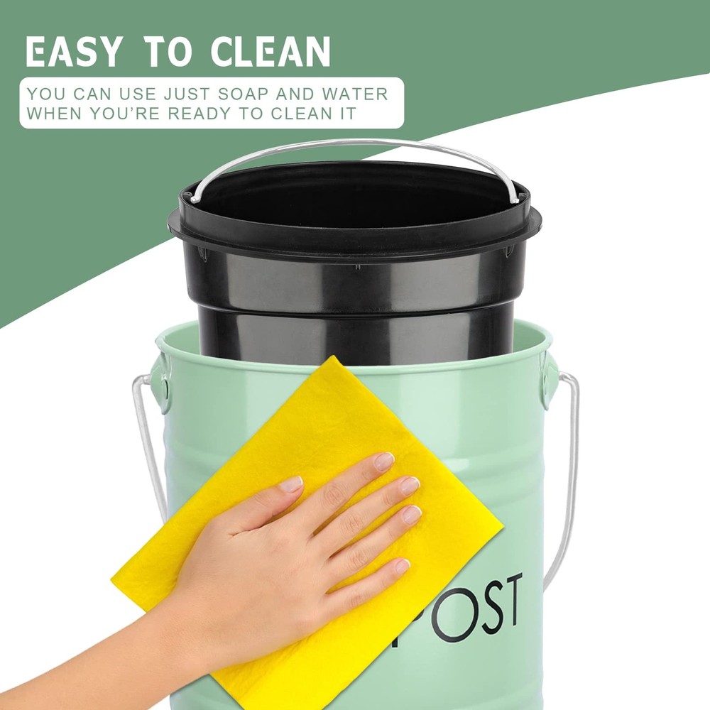 Best Vipush Compost Bin Kitchen Countertop Composter with lid Small ContainerI