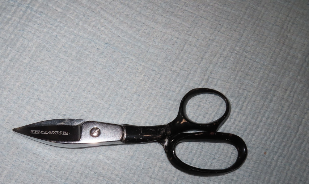 Clauss Scissors Shears 8" No 4258 High Leverage Floral Black Handle USA