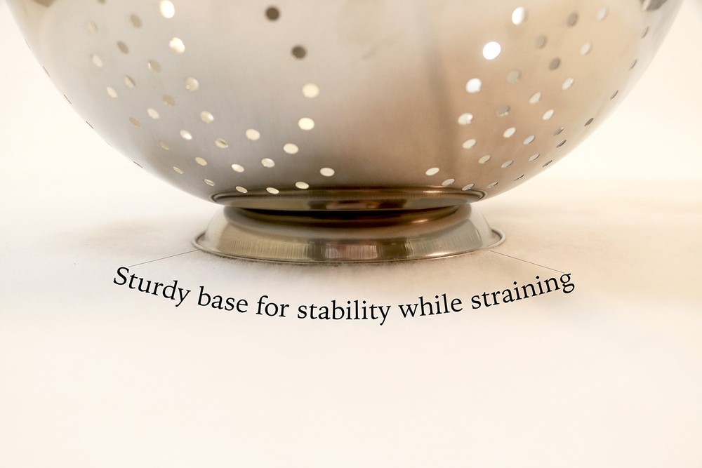 Heavy Duty Handles And Selfdraining Solid Ring Base Stainless Steel Colander 5 Q