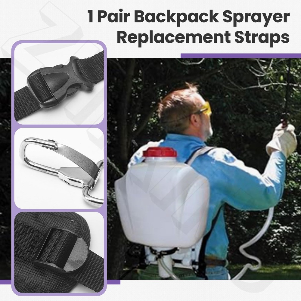 Backpack Sprayer Replacement Straps - Shoulder BLACK