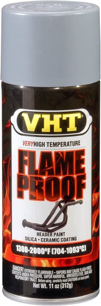 VHT SP100 4-PACK Flat Gray Primer FlameProof Header Paint Coating 11 oz.