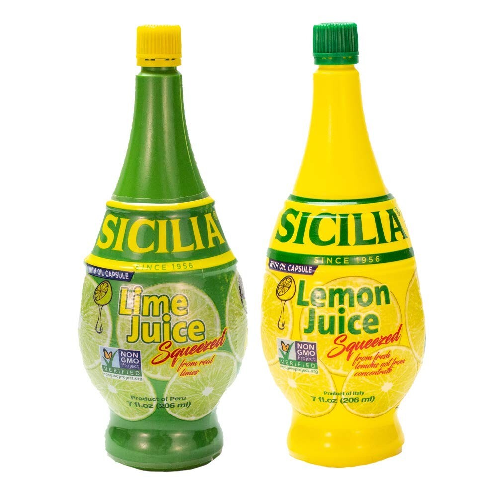 4 Pack Sicilia Lime Juice Bundle 7.0 oz Each