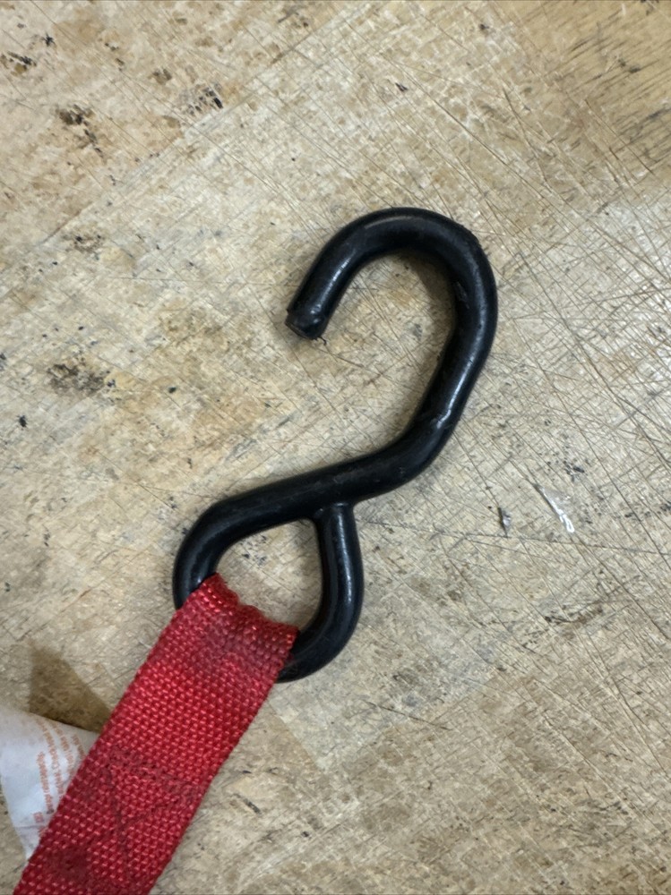 Red WORKFORCE 8363 CARGO RATCHET TIE DOWN STRAP Working Load Limit 800 lbs