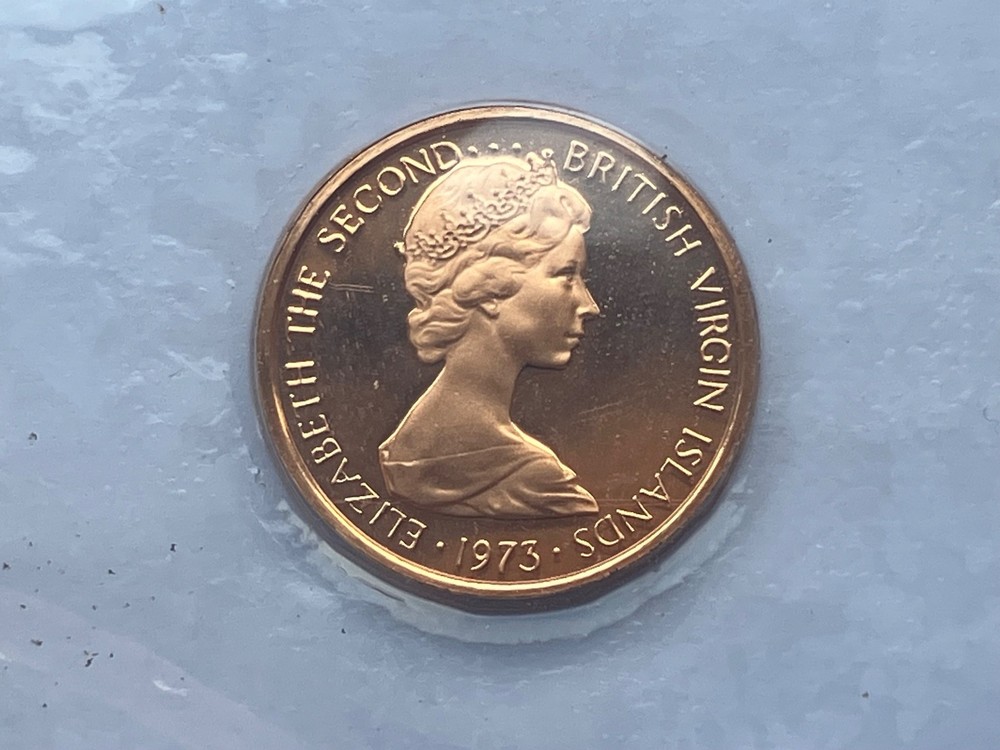 1973 VIRGIN ISLANDS Proof 1 Cent Coin