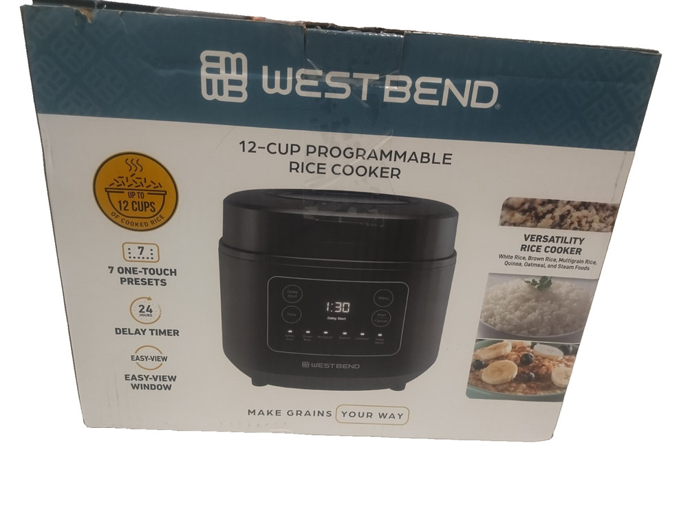 Programmable Rice & Grain Cooker with 7 Preset Functions, Delay Timer New in Box