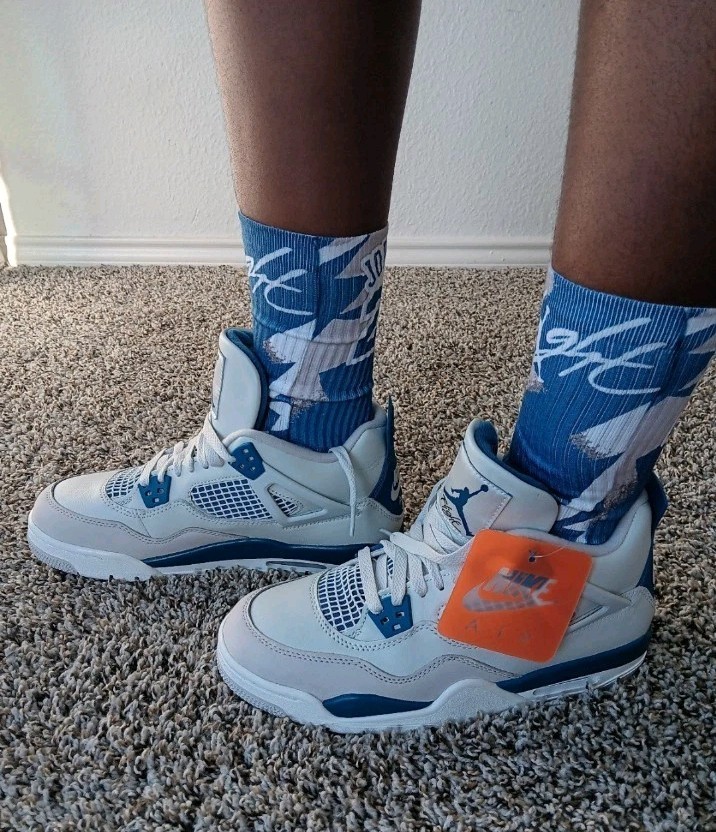 JORDAN 4 MILITARY BLUE SOCKS