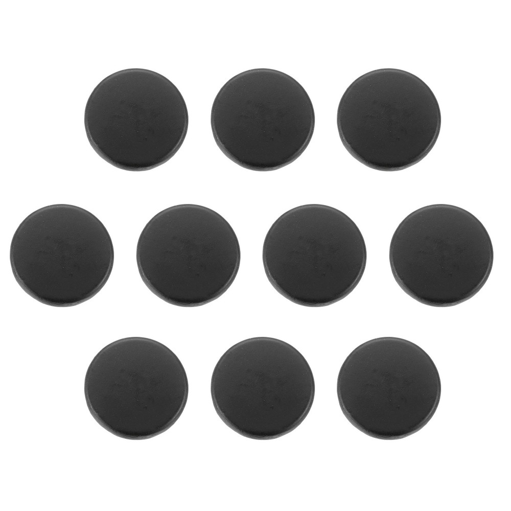 10pcs Metal Round Buttons 11.5mm Alloy Flat Sewing Buttons, Solid Black