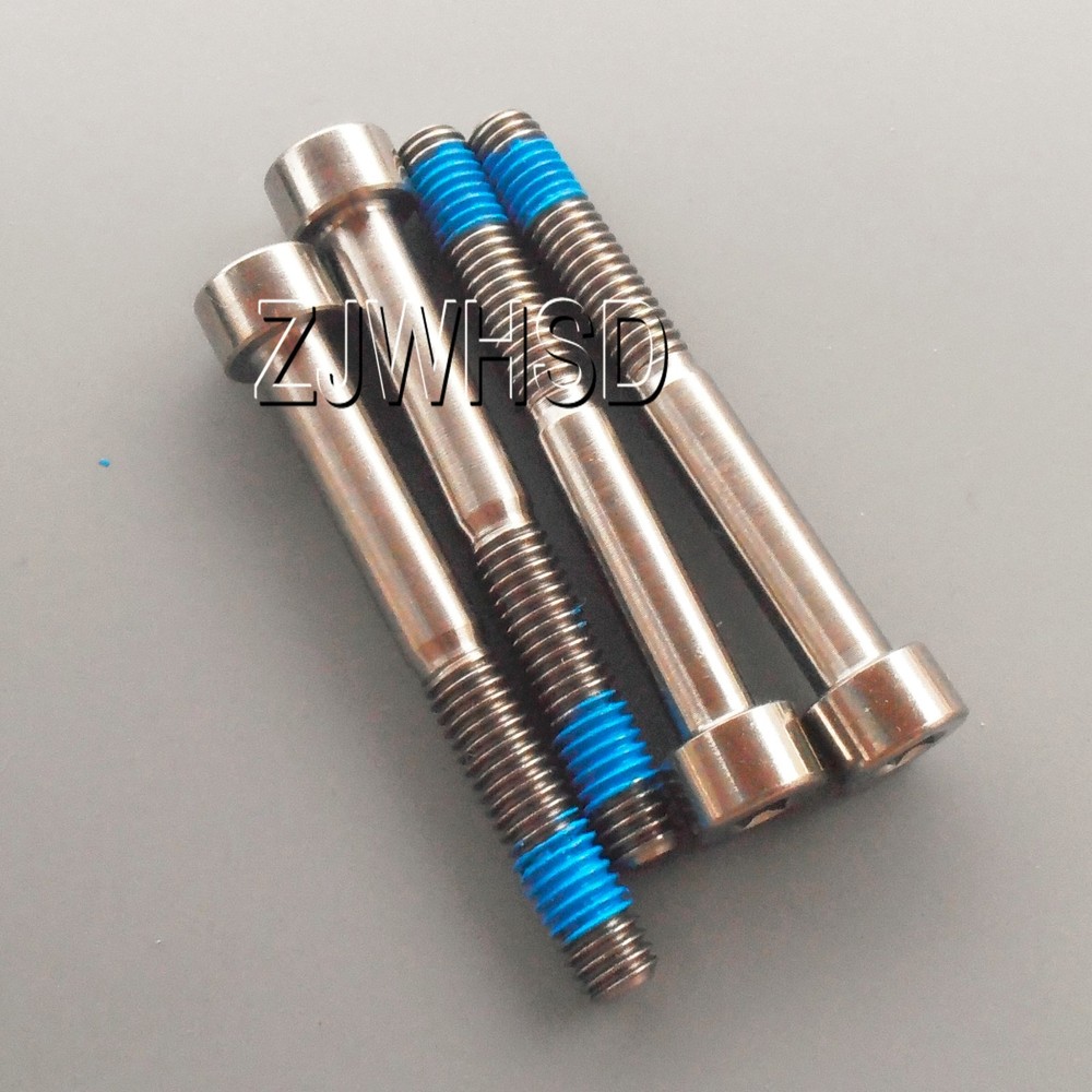 4pcs M6 x 50 Ti Titanium Screw Bolt Allen hex Socket Cap head with ThreadLocker