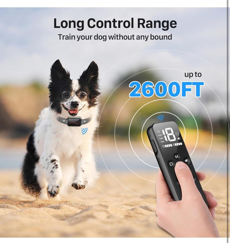 Dog Training Collar, Rechargeable Shock Collar for Vibration, Electric Read***