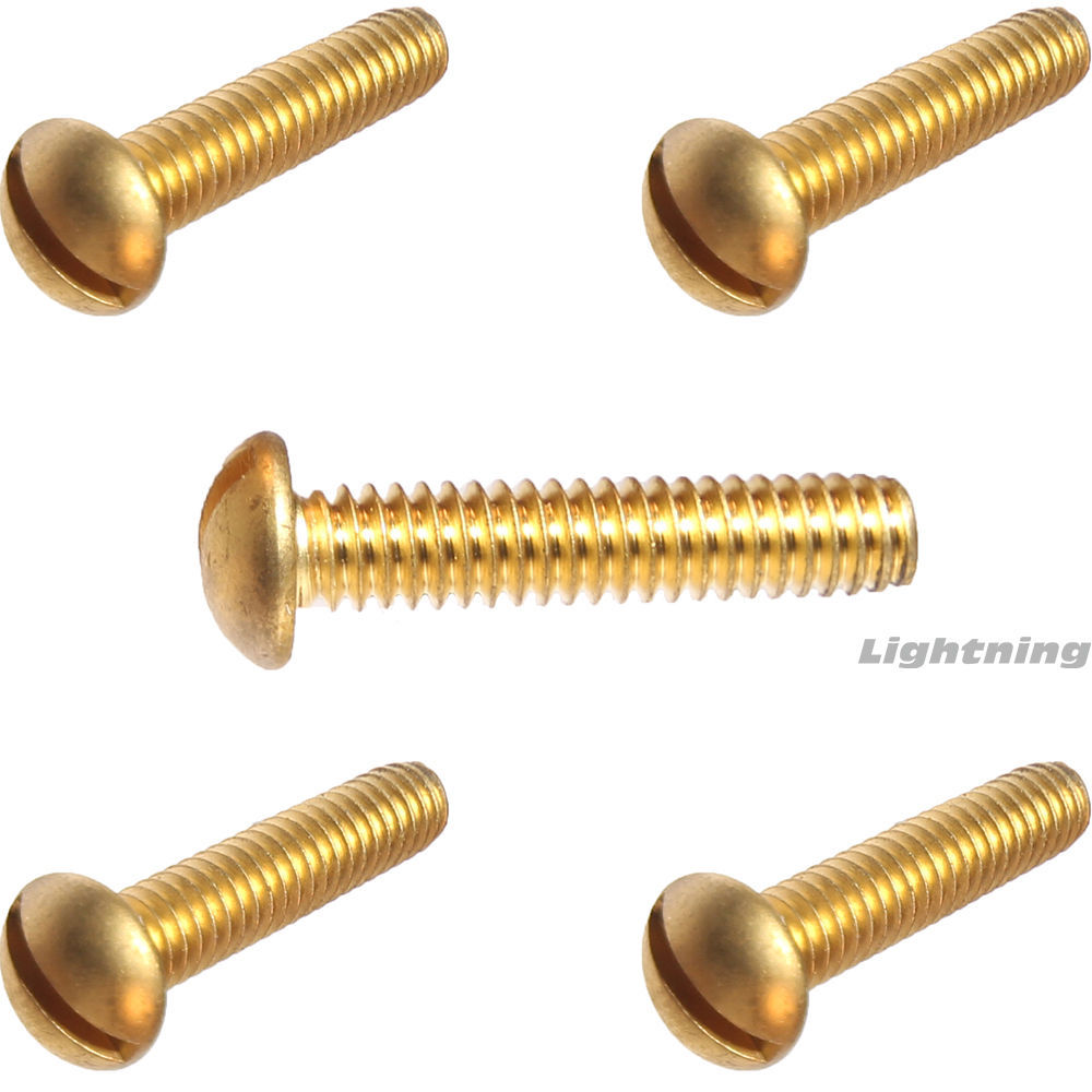 Slotted Round Head Machine Screws Solid Brass #6-32 X 5/16" Qty 50
