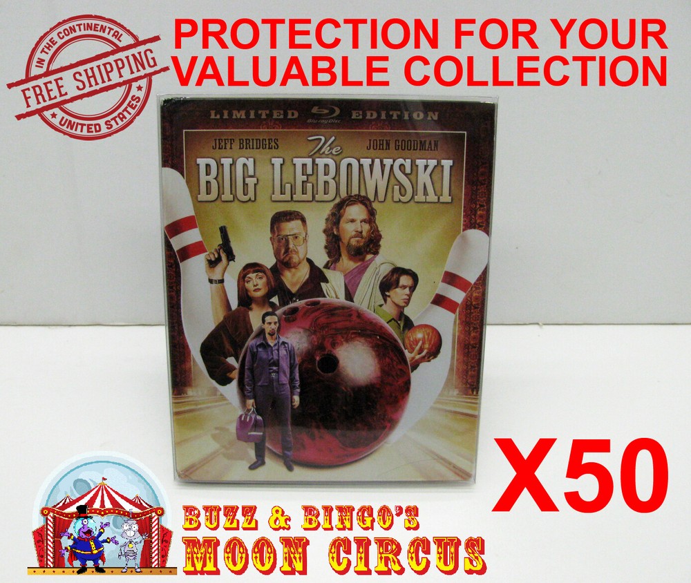 50x BLU-RAY/4K OVERSIZE BOX SET (SIZE B4O D) -CLEAR PLASTIC PROTECTIVE SLEEVE