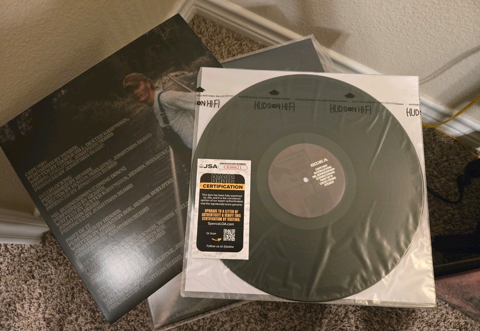 HENRIK SIGNED NORTH MAIN STREET VINYL RECORD WITH JSA COA