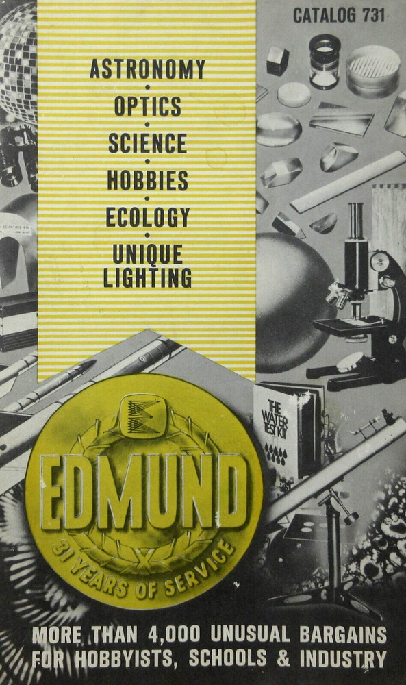 Edmund Science Equipment Computer Catalog Optics Microscopes Math Lasers 1972