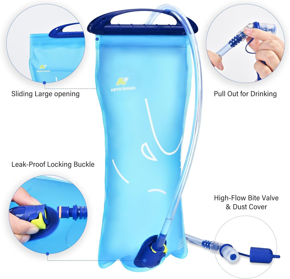 Hydration Backpack,10L Hydro Water Daypack with 2L Water Bladder, Lightweight Hi